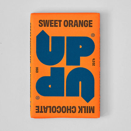 UP UP Sweet Orange Milk Chocolate Bar, 120g