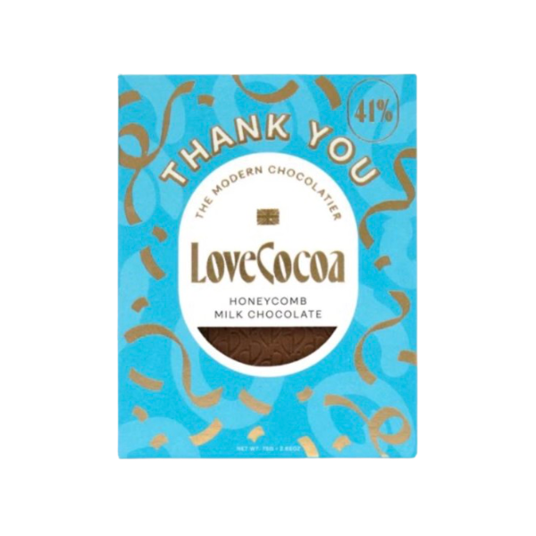 LOVE COCOA Thank You! Honeycomb 41% Milk Chocolate