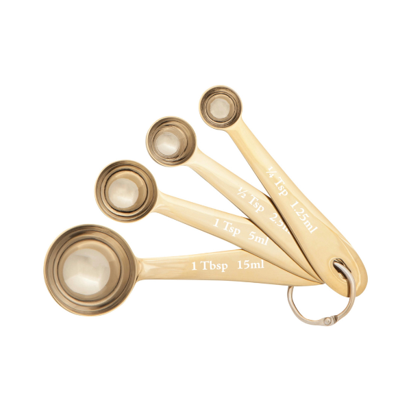 Gold Finished Stainless Steel Measuring Spoons