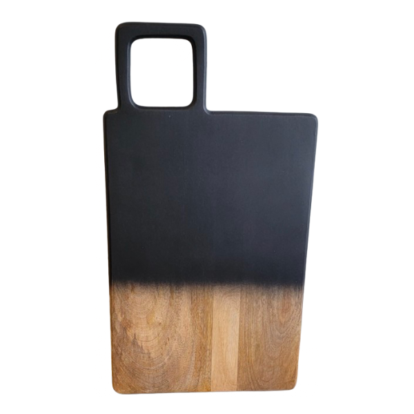 Mango Wood Charcuterie Board, Natural and Black