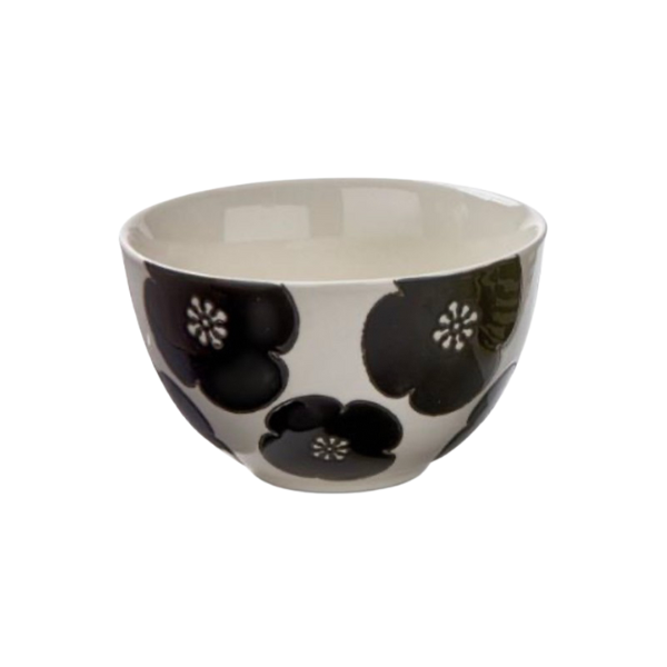 Stoneware Snack Bowls, Flower or Dot