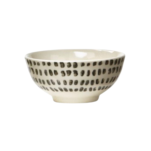 Stoneware Dip Bowls, Dot or Stripe