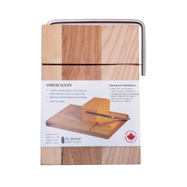 A&L WOODCRAFT Hardwood Cheese Slicer, Left or Right Handed
