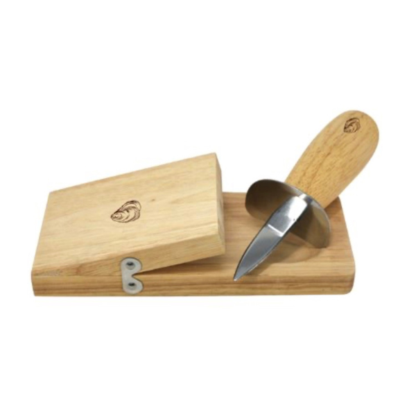 Oyster Shucking Set, Wood and Stainless