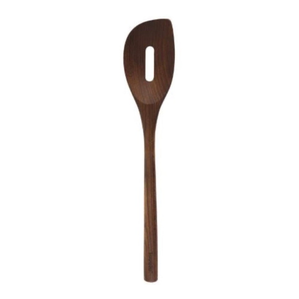 TOVOLO Toasted Beechwood Slotted Spoon, 12"