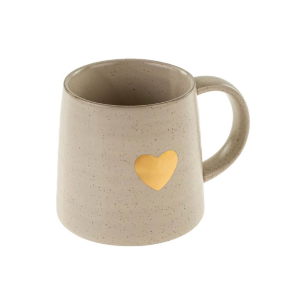Gold Heart Mug