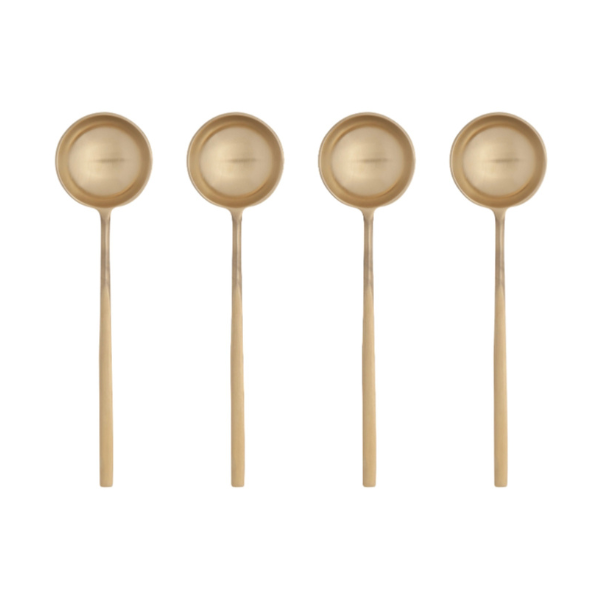 Long Handled Brushed Gold Spoons