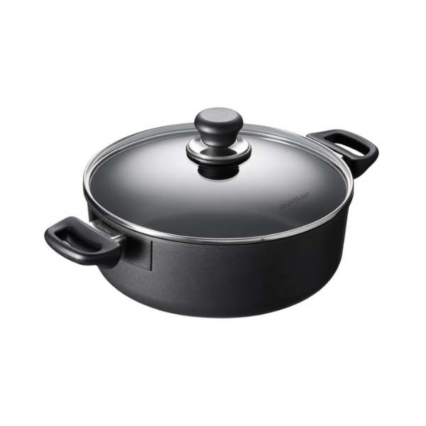 SCANPAN Low Sauce Pot with Lid, Induction Ready
