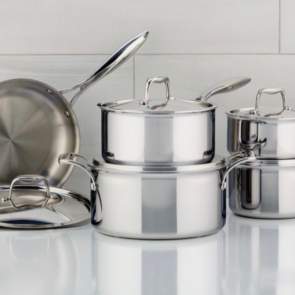 MEYER CANADA Tri-Ply Stainless Steel Cookware Set, 10-piece set
