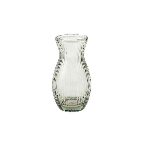 Ribbed Glass Bud Vase