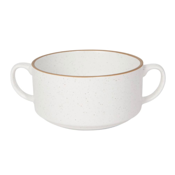 Stoneware Two-Handled Soup Bowl