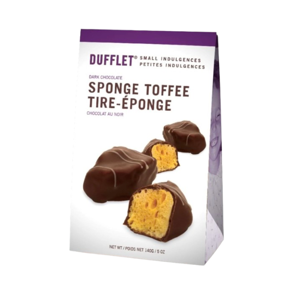 DUFFLET Dark Chocolate Sponge Toffee, 140g.