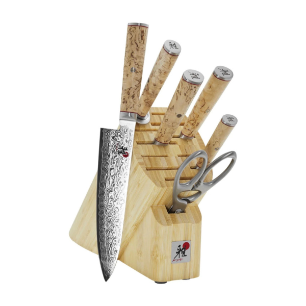 MIYABI Bamboo 7-Piece Knife Block Set