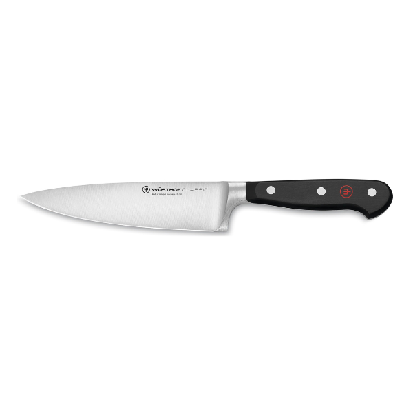 WUSTHOF Classic Black Collection, 6" Full Bolster Cook's Knife