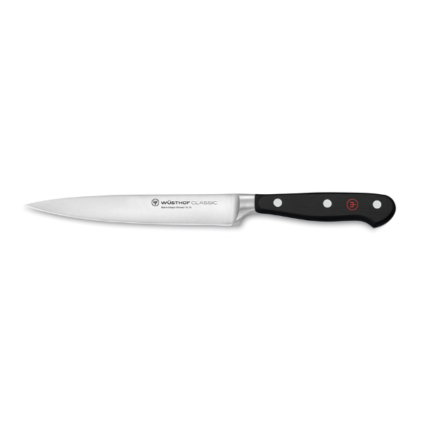 WUSTHOF Classic Black Collection, 6" Utility (Sandwich) Knife