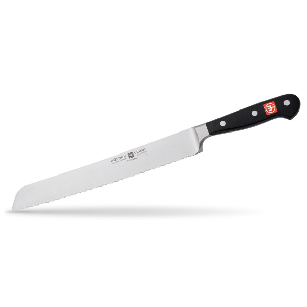 WUSTHOF Classic Black Collection, 9" Double Serrated Bread Knife