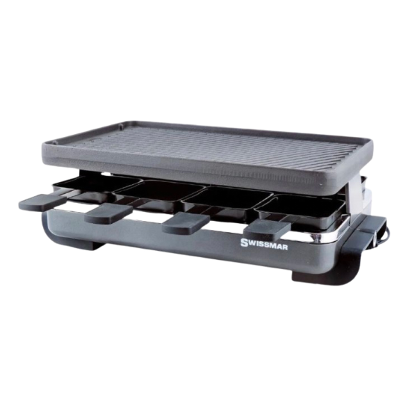 SWISSMAR Classic Raclette with Cast Iron Top, Anthracite