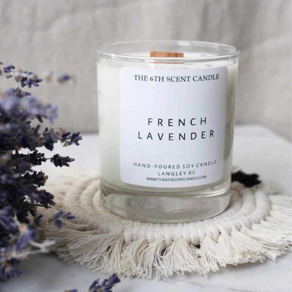 THE 6TH SCENT CANDLE French Lavender Soy Candle