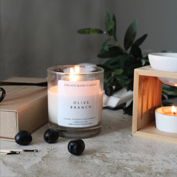 THE 6TH SCENT CANDLE Olive Branch Soy Candle