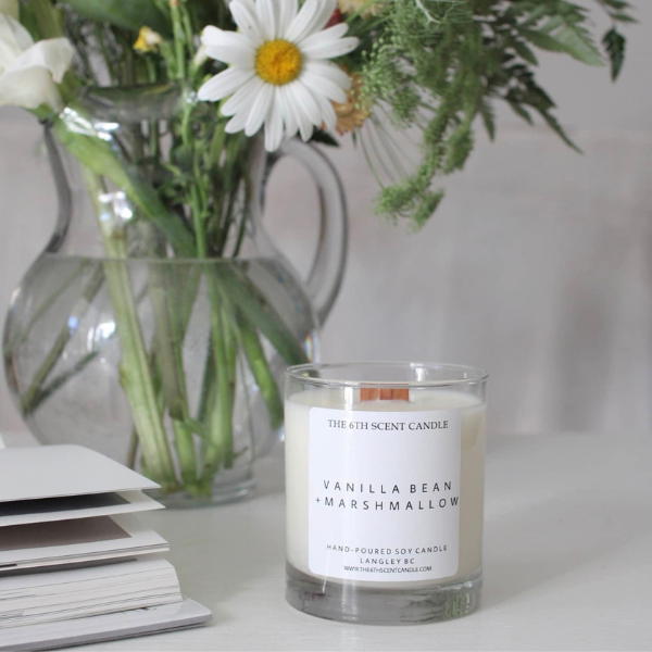 THE 6TH SCENT CANDLE Vanilla Bean & Marshmallow Soy Candle