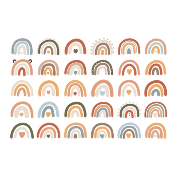 Paper Placemats, Set of 25, Rainbows