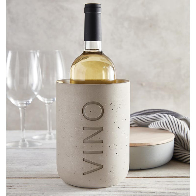 Faux Cement Wine Bottle Holder