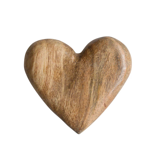 Hand-Carved Acacia Wood Heart