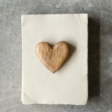 Hand-Carved Acacia Wood Heart