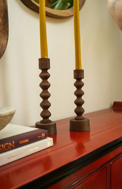 Woodspun Candleholder