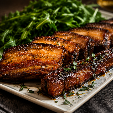 BOURBON HONEY GLAZED PORK BELLY with Chef Bruno Feldeisen - Wed, September 23/26 at 5:30pm