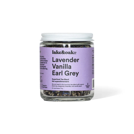 LAKE & OAK Lavender Vanilla Earl Grey Superfood Tea Blend