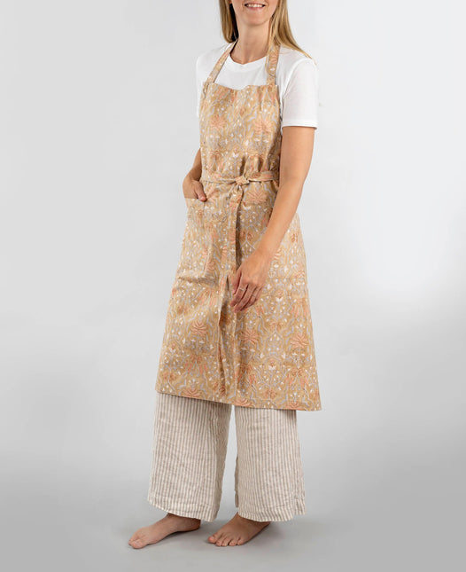 Acapulco Block Print Cotton Apron