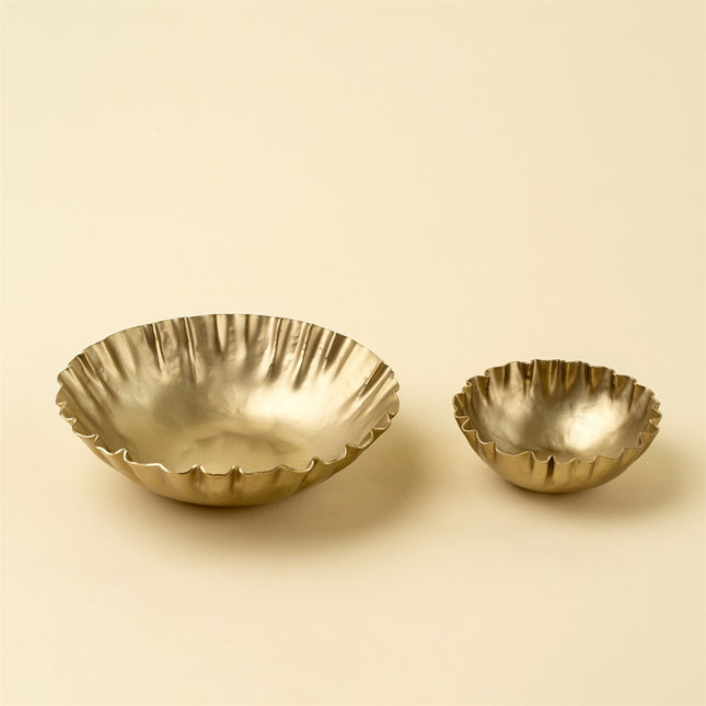 Aurelia Iron Bowls, Gold Finish