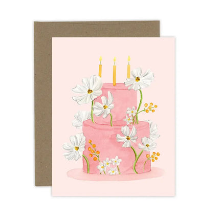 ALMEIDA ILLUSTRATIONS Birthday Floral Cake