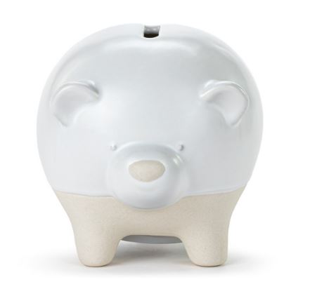 Stoneware Piggy Bank, Bear