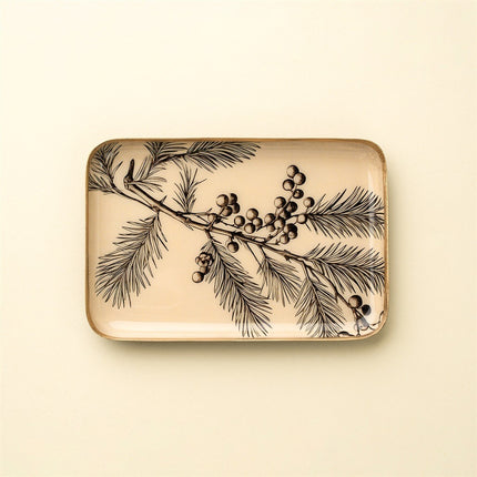 Winterberry Enameled Tray