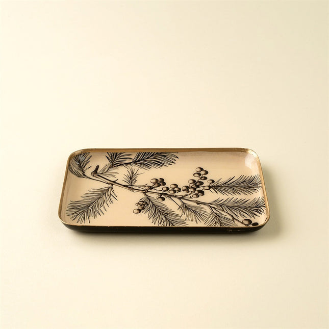 Winterberry Enameled Tray