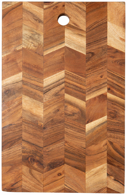 Acacia Chevron Serving Board, 15.5"
