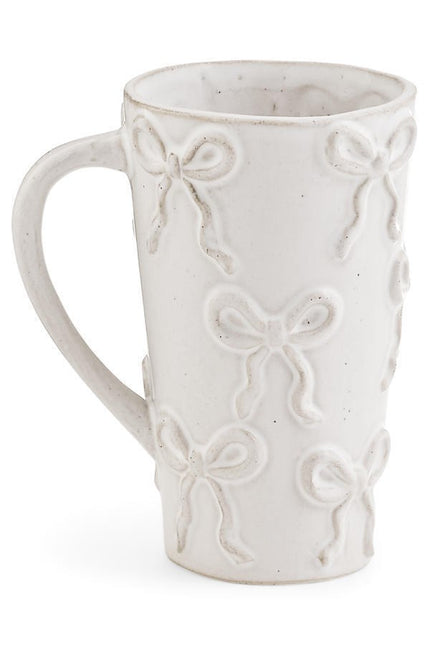 Embossed Bow Porcelain Mug