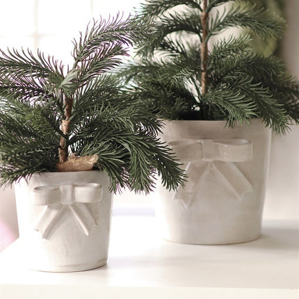 Stoneware Bow Pot