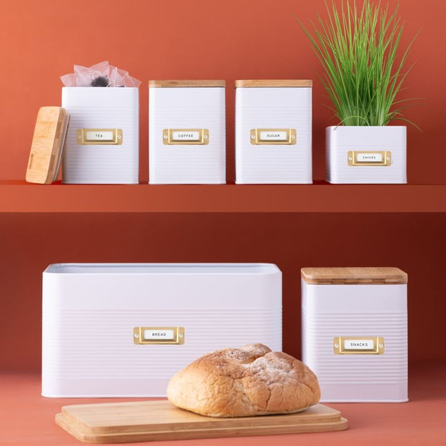 White Enamel Bread/Storage Bin