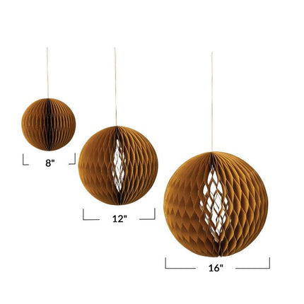 Decorative Christmas Orbs, Brown