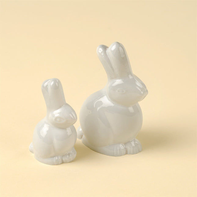 Glass Bunny Decor