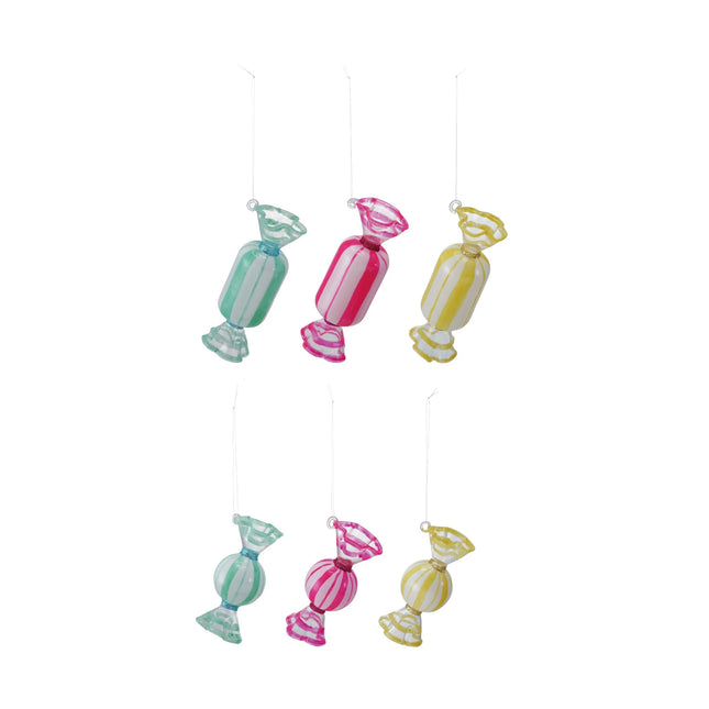 Handpainted Glass Candy Ornaments