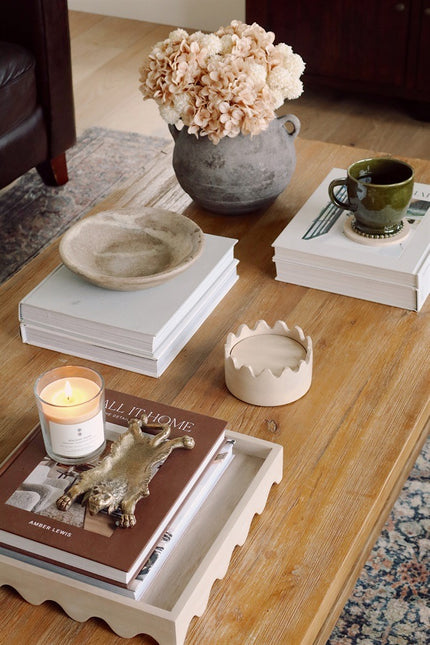 Wooden Coasters with Stand - Set of 6