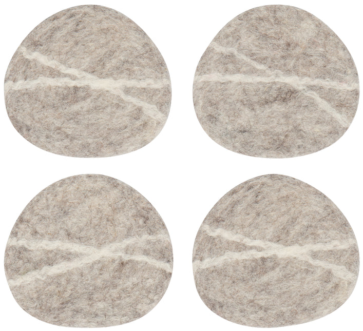 Striato Felt Wool Coasters, Set of 4
