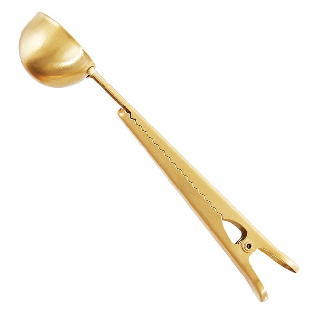 Gold Coffee Scoop and Clip