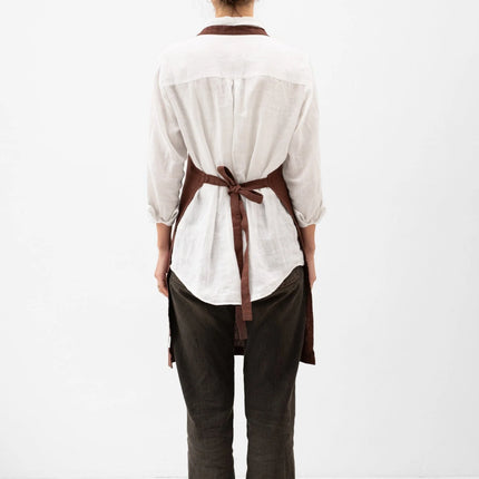 Linen Daily Apron, Chocolate