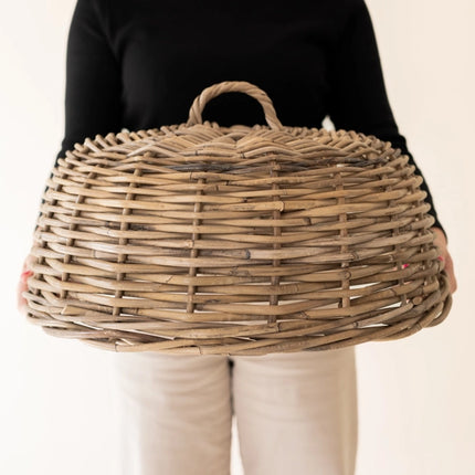 Rattan Cloche Dome Food Cover