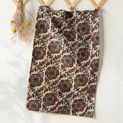 Elysian Block Print Cotton Tea Towel